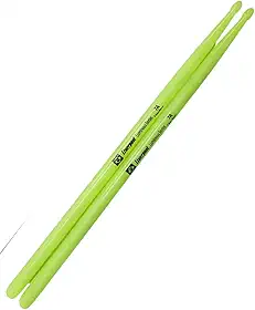 Par de Baquetas Neon Fluorescente Brilha no escuro 7A - Cor: Verde