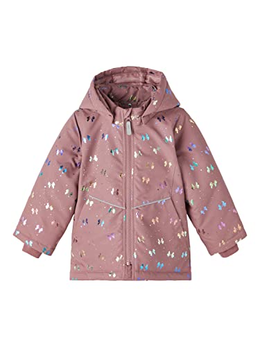 NAME IT Mädchen Nmfmaxi Jacket Foil Aop Noos, Wistful Mauve, 92