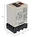 Delay Timer Relay, Digital Delay Timer Relay AH3-DM Dual Mode 0.01S-99H LED Display 12/24/110/220/380V (DC 12V)(DC 12V)