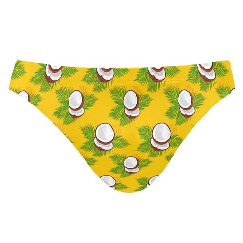 Coconut Fruit Summer Mens Swimwear Swim Briefs Bikini Swimsuit for Summer Beach L B0404897