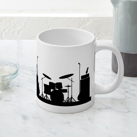 Taza Mega Cerámica 20 oz Café Press Diseño Rock Band miniatura 2