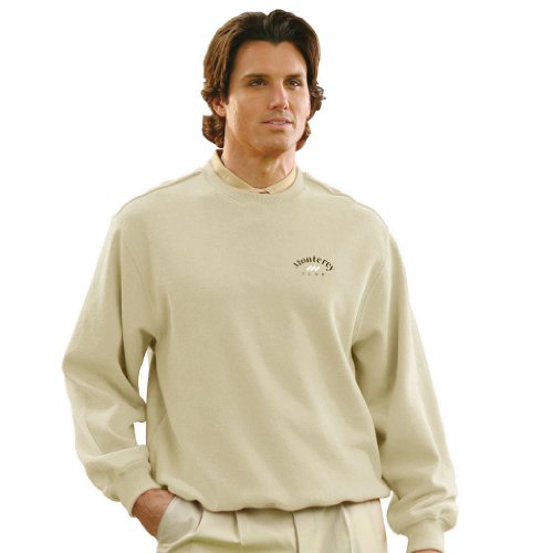 Monterey Club Men's Flatback Knit Crew Pullover #1731
