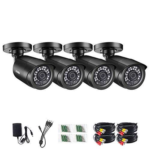 ZOSI 4 Pack FHD 1080p 2MP Security Bullet Cameras