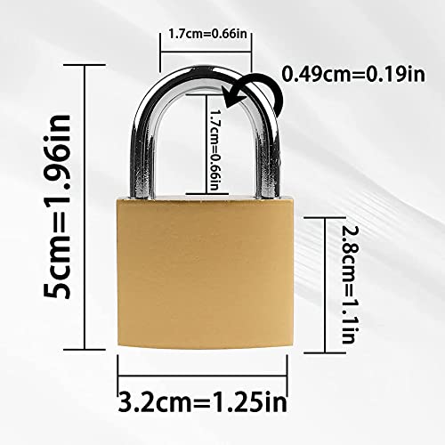 image for XFJSAK 2 Pcs Small Keyed Padlocks, Locker Lock, Locks with Keys 32mm, 