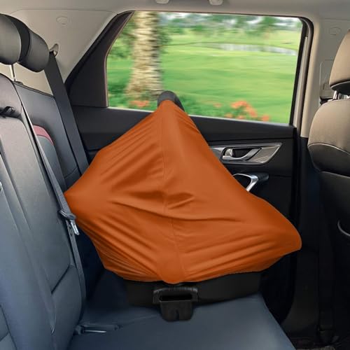 Image of Solid Color Car Seat Nursing Breastfeeding Cover, Multi Use Cover Cozy Carseat Canopy Cover, Infant Babies Stroller Cover,Ultra Soft Stretchy Nurse Gifts Brickwork Breastfeeding Cover