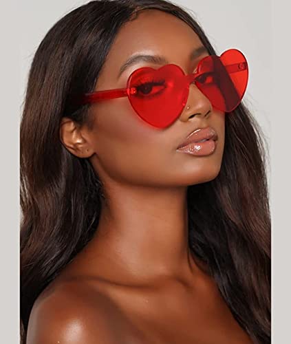 Heart Shaped Rimless Sunglasses,Jelly Fudge Series Bachelor Party Cool Sunglasses 8 Pack for Glasses Party Favors2