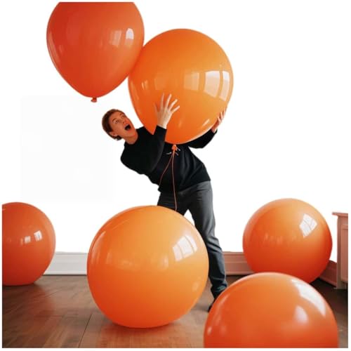 Image of 30 Pcs Orange Balloons 36 Inch Orange Latex Large Balloons - Various Party Decorations