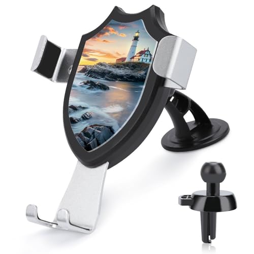 Lighthouse Beach Sky Car Phone Mount Cell Phone Holder Automobile Cradle Stand Car Accessories for Men Women