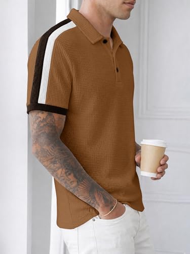 Image of Noble Monk Men's Regular Fit Polo Neck T-Shirt | Half Sleeve