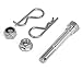 LFPartS Stainless Steel Trailer Hitch Pin 1/2-Inch Pin Diameter Bolt Keeper Grip Clip Kit Fits 1 1/4