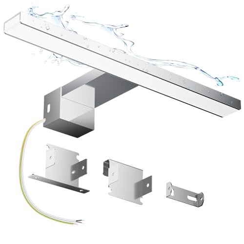 Hommie LED Spiegelleuchte Bad 30CM 6W 4000K Neutralweiß Aluminiumlegierung Spiegellampe Badezimmer Lampe 230V Schrankleuchte Schminklicht Spiegel Beleuchtung IP44 Wasserdicht