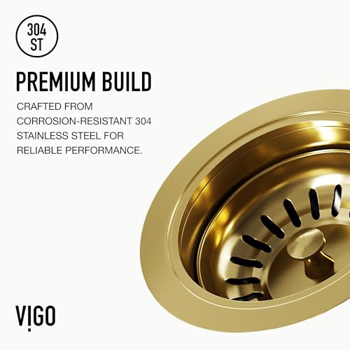 Colador para fregadero cocina 4 in dorado mate miniatura 5
