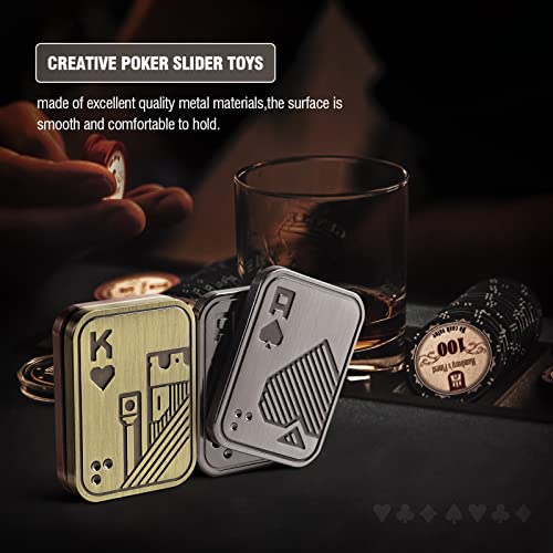 image for ITOKEY Fidget Toys Adults, EDC Metal Fidget Slider, Magnetic Poker Pus