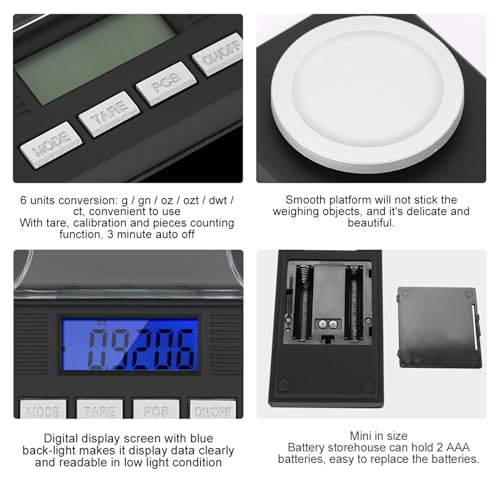 Mini Báscula Digital de Bolsillo Precisa 100g miniatura 2