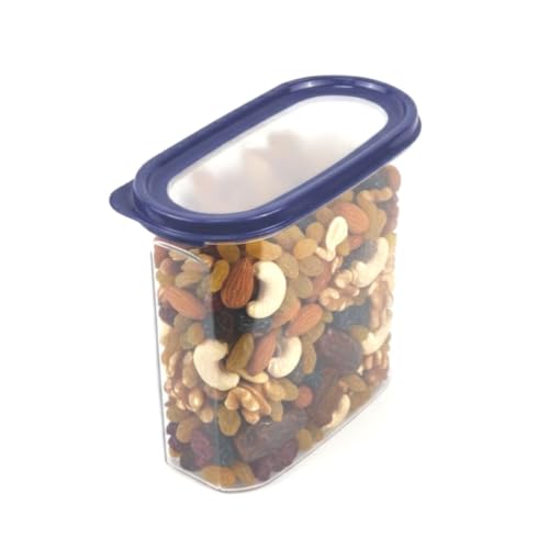 Image of Signoraware Modular Oval Transparent No.3 Plastic Container (1.7 Ltr, MBlue