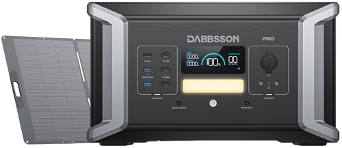 Dabbsson 2000W 1024Wh Solar Generator, Includes 1xDBS1000 Pro Portable Power Station and 1x420W Solar Panel,Power Station Supports 1200W Fast Solar Input for Outdoor Travel Camping and Home Backup