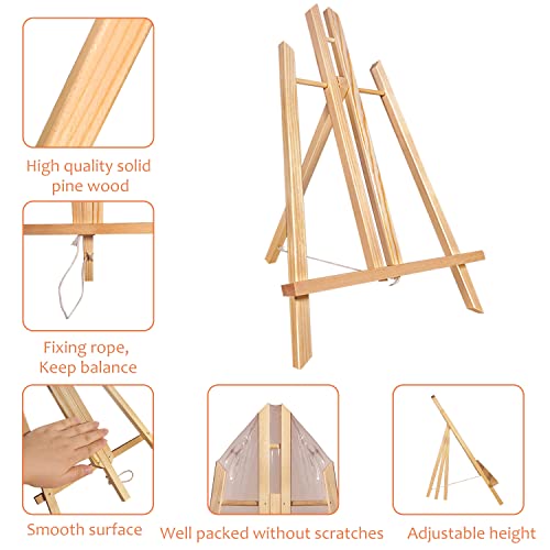 Easel Tabletop Painting Easel 6 Pcs 16"Easels Stand Wooden Easel For Painting Canvases Art Easel For Display /Painting Party/Kids/Adults/Wedding/Classroom/ Art Projects #TOP1