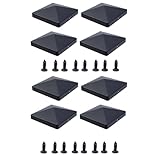 BE-TOOL 8PCS Aluminum Post Caps, Black Matte, Pyramid Decorative Covers Fit 3.5x3.5in Actual Wood Fence, Deck, Corridor Posts