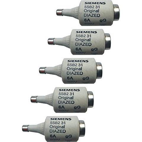 SIEMENS Fusibles DIAZED 500 V 6 A Cover