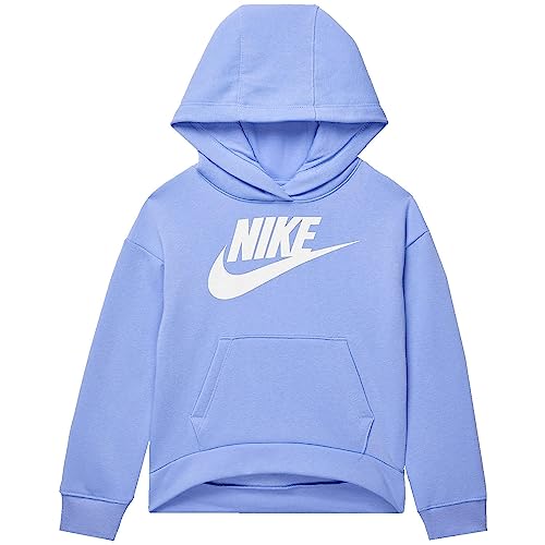 Nike Girl's Club Fleece Hi Low Pullover (Little Kids) Light Thistle 6X Little Kid