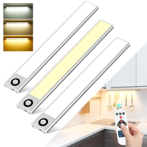 COTLEDL Under Cabinet Kitchen Lights 3-Pack, 72 LEDs