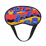 Bequeme und superweiche Schlafaugenmaske für Nickerchen, Reisen, Meditation – süße, lustige Hundekunst, drucklose 3D-Augenabdeckung für Seitenschläfer