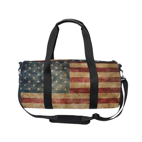 Bolsa deportiva gimnasio viajes vintage bandera