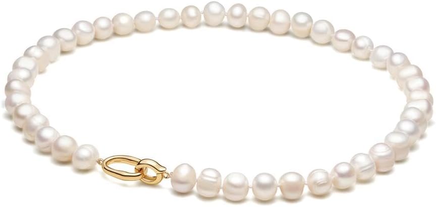 Real pearls Necklace for Women, Collectible Natural Baroque Pearls, Classic Pearl NecklaceJewelry Gift for Women