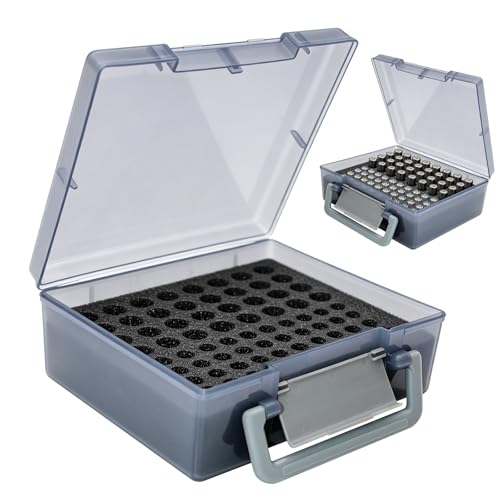 TETEWEVER Batterie Aufbewahrungsbox für 72 AAA AA Batterien Durchscheinend Schwarz Batteriebox Aufbewahrung Batterien Aufbewahrung Akku Aufbewahrungsbox Batterie Organizer für Reisen Zuhause Küche