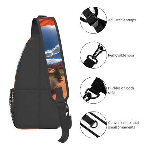 Bolso cruzado mochilero Arches National Park negro miniatura 5