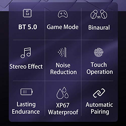 pedkit V 8 TWS5.0 BT Connected Headset Fone de Ouvido Fone de Ouvido Fone de Ouvido LEDs Sensível ao