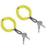 Chums Floating Key Chain / Ring for Boats, High Visibility Yellow (2 Pack)