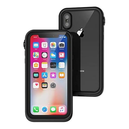 Waterproof Case for Catalyst iPhone X, Shock Proof Premium Material Quality, Slim Design for Swimming, Beach Trips, Kayaking, Cruise Accessories with Lanyard (Black)