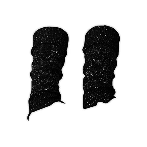 1 paire de jambières pour enfants Différents modèles en couleur fluo et à paillettes Convient pour le sport et la danse - Noir - Taille Unique Cover