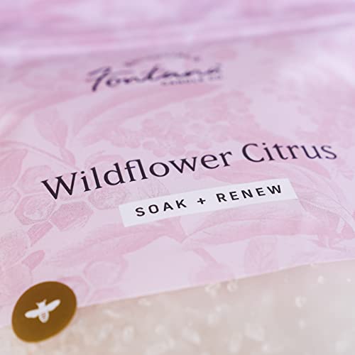 Fontana Candle Co - Epsom Salt | Wildflower Citrus 24 Oz | Essential Oil And Soothing Coconut Oil | Natural Magnesium Flakes Scented Bath Salts #TOP1