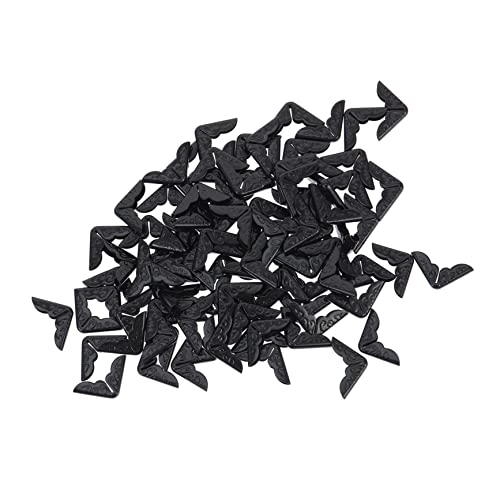 AKOOSY 100 piezas Protector de Esquinas de Hierro Vintage para Álbumes Libros y Scrapbooking Diseño Antiguo y Duradero para Decorar y Esquinas de Libros y