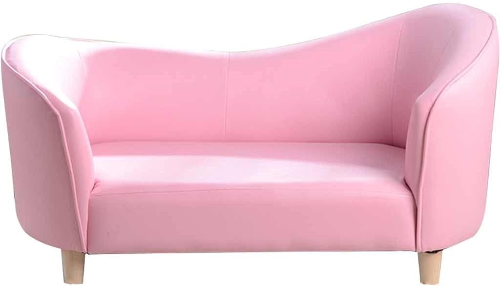 Couch Nursery School Boys and Girls Games Double Sofa Chair Study Back Armchair in Bedroom Reading Corner Easy Assembly (Color : Blue, Size : 535-195cm) (Light Pink 53x51x95cm)