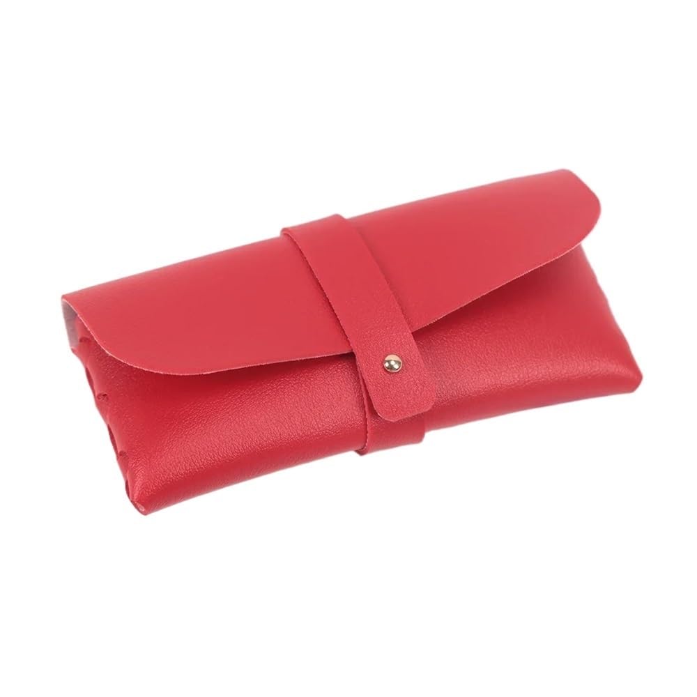 2/6/8 SZTUK Moda Kobiety PU Skórzane Okulary Torba Okulary Do Czytania Okulary Ochronne Etui Etui Etui Ochronne Akcesoria (Czerwony, 8 SZTUK), Czerwony, rozmiar uniwersalny