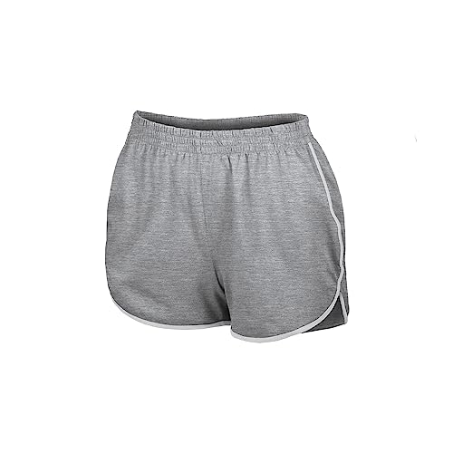 GK High-Waisted Retro Athletic Shorts for Girls - Youth Sizes (YS, Oxford)