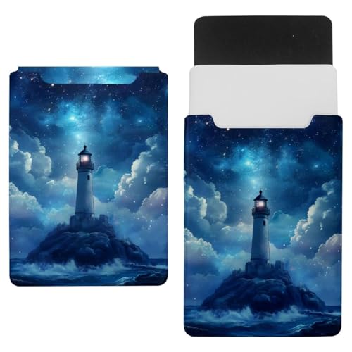 Funda para portátil Lighthouse Night Sea ideal para llevar tu ordenador de 13.8 pulgadas al café