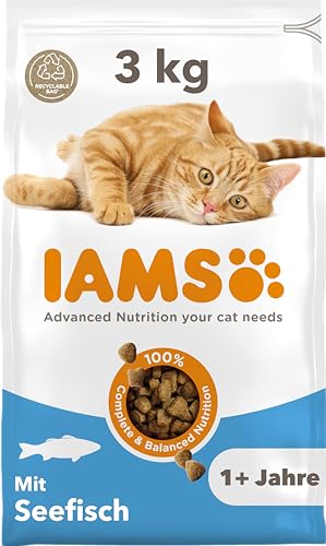 IAMS Katzenfutter trocken mit Fisch - Trockenfutter für Katzen im Alter von 1-6 Jahren, 3 kg IAMS Katzenfutter trocken mit Fisch - Trockenfutter für Katzen im Alter von 1-6 Jahren, 3 kg