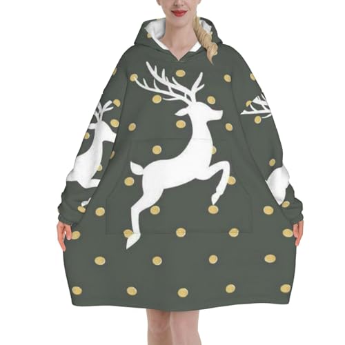 Couverture à capuche femme au motif or et gris élégant