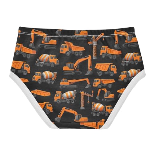 Joisal Girls Underwear Toddlers 2t Cotton Girl Panties Cute Fancy Underpants Briefs Construction Vehicles Excavator Black2