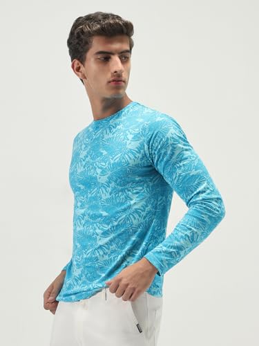 Image of Urbano Fashion Men's Printed Full Sleeve Slim Fit Cotton T-Shirt