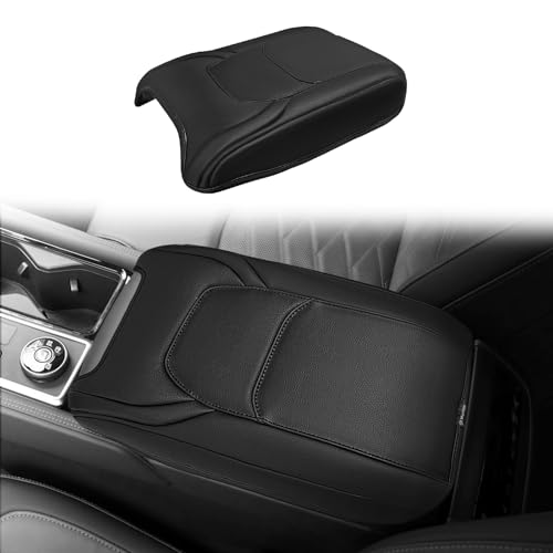 Muslogy Center Console Armrest Cover Fit for Nissan Pathfinder 2022-2025 2026 Accessories Comfort Armrest Pad Console Lid Cushion Vegan Leather Regular Thick
