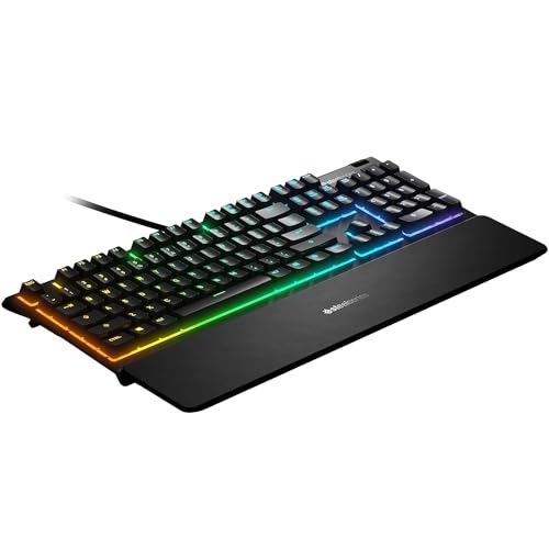Image of (Refurbished) SteelSeries Apex 3 RGB Gaming Keyboard a€ inch 10-Zone RGB Illumination a€ inch IP32 Water Resistant a€ inch Premium Magnetic Wrist Rest (Whisper Quiet Gaming Switch)