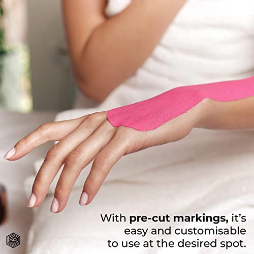 Boldfit Kinesiology Tape for Physiotherapy Kinesio Tape for Sports Injury Pain Relief Muscle Tape for Shoulder, Wings, Arms, Ankle Athletic Tape for All Body Exercise Pain Support - 2 Inch Camo Black