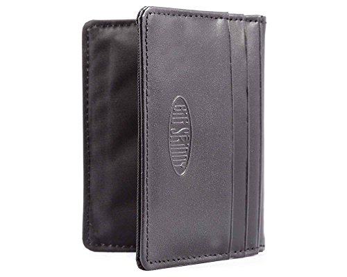 Big Skinny New Yorker Leather ID Slim Wallet, Holds Up to 24 Cards