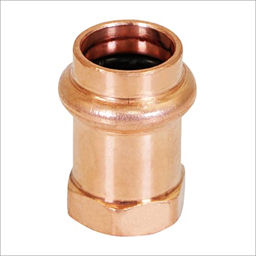 SUPPLYGIANT QDGB5634 Copper Female Reducing Adapter, 3/4 in. Press x 1/2 in. FPT- Small by SUPPLYGIANT - Used condition - US$12.84