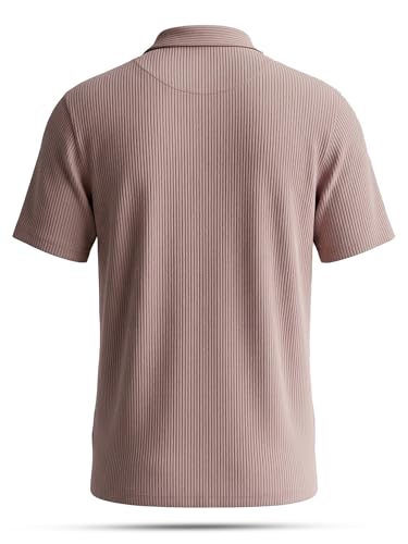 Image of fanideaz Mens Jacquard Tshirt Regular Fit Premium Collar t Shirts for Mens with Classic Style Polo Tshirts Shirts for Men Casual wear and Modern Zipper t Shirts for Men
